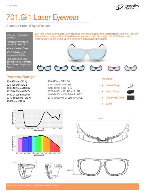 701.Gi1 Fit Over, Excellent Visibility, Bendable Temples