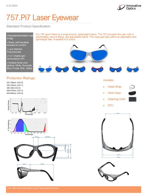 757.Pi7 Wrap Around with soft bendable nose bridge and temples